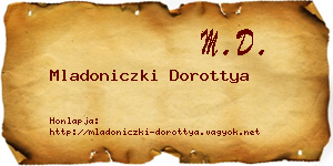 Mladoniczki Dorottya névjegykártya