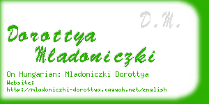 dorottya mladoniczki business card